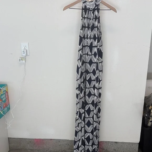 Nieves Lavi Dresses Nieves Lavi Navy Blue And White Geometric